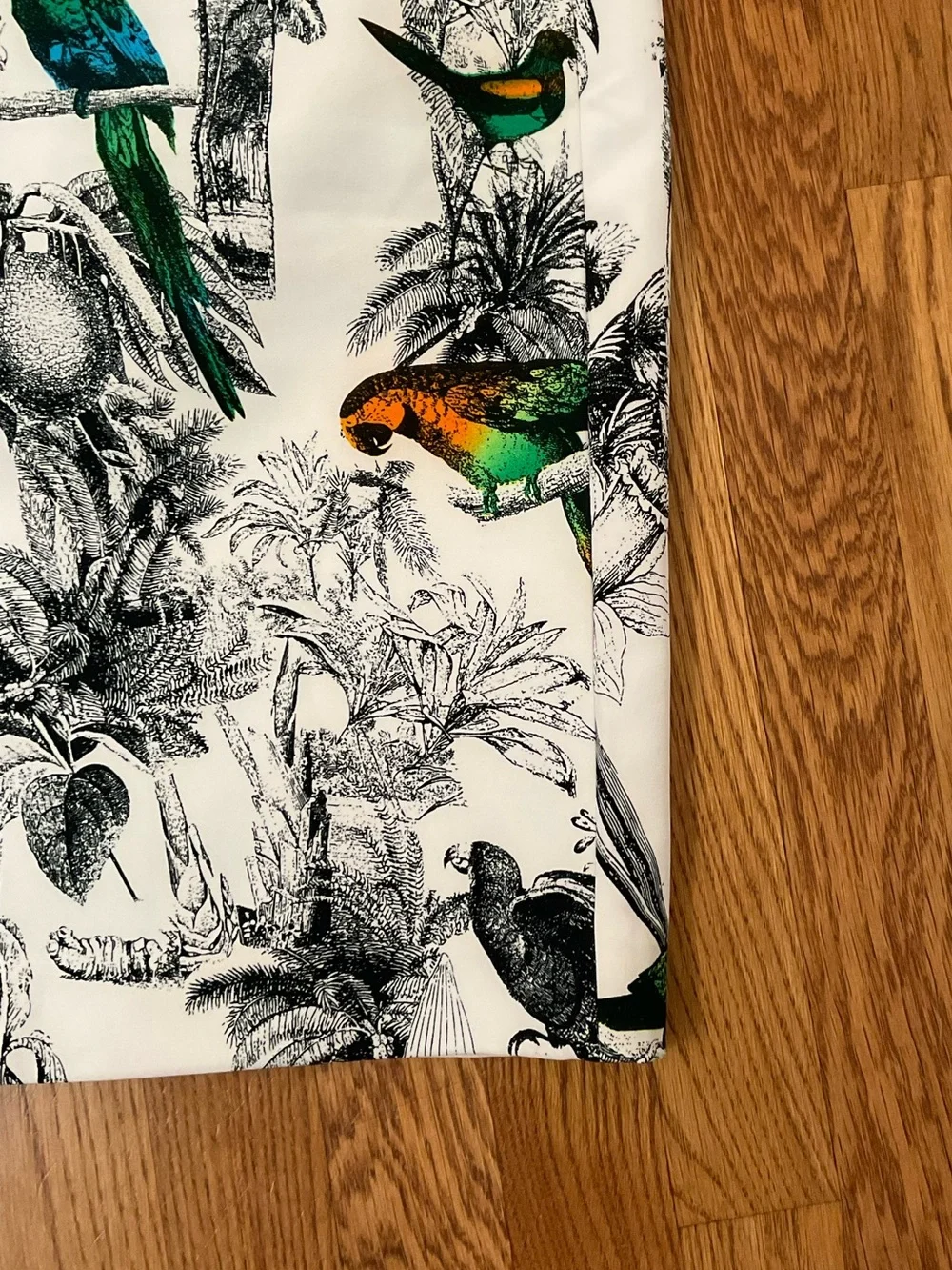 Catherine Malandrino - Pencil Skirt with Green and Orange Parrot Print. Size 8